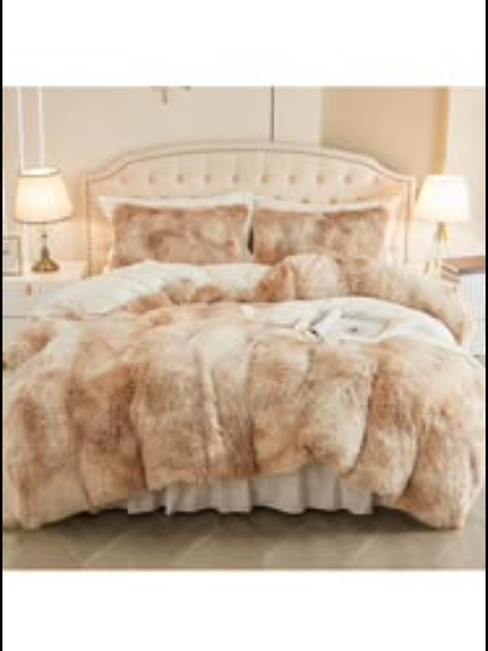 Luxury fuzzy duvet cover set twin size  new